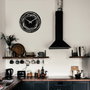 Wallity Enzoclock - S022 Reloj de pared decorativo de metal negro